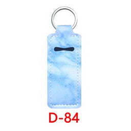 Neoprene Marble Wristband Sanitizer Chapstick Holder Keychain