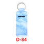 Neoprene Marble Wristband Sanitizer Chapstick Holder Keychain