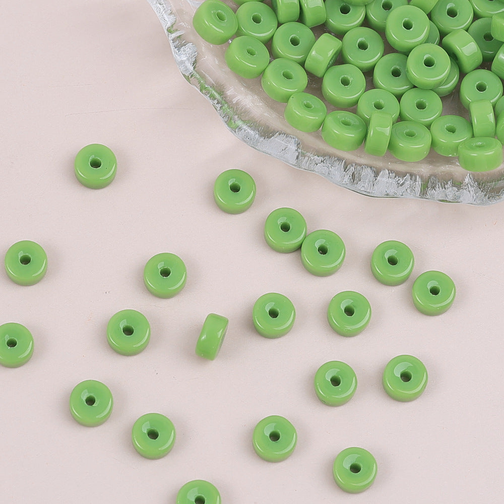 Glass Cylindrical Spacer Beads 6mm Mini 100pcs 14
