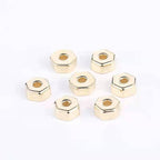 Hexagonal CCB Plastic Spacer Acrylic Beads 6mm Metallic Silver 200pcs 6