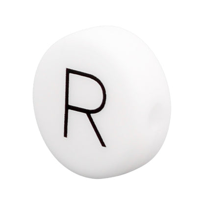 12mm Silicone Letter Beads Flat Round Alphabet Options 20pcs 22