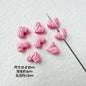 Heart Metal Beads Baking Painted Bubble Tea Design Alloy 10pcs 24