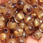 Lampwork Glass Beads Round 8mm 10mm Ancient Gold Silver Foil 100pcs 2