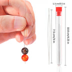 Stainless Steel Bead Needles Jewelry Tools in Clear Red Cap Bottle 5pcs