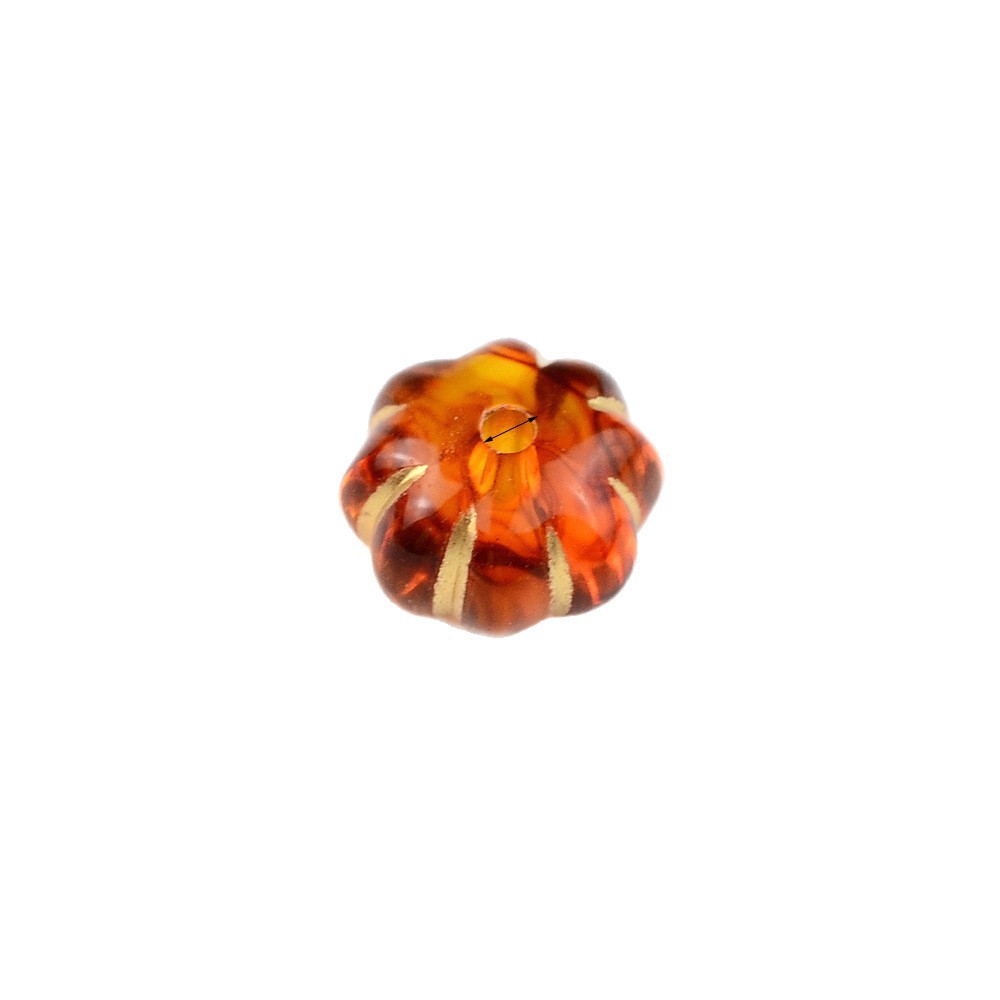 Painted Flattened Pumpkin Acrylic Beads 12mm Mixed Colors 40pcs 5