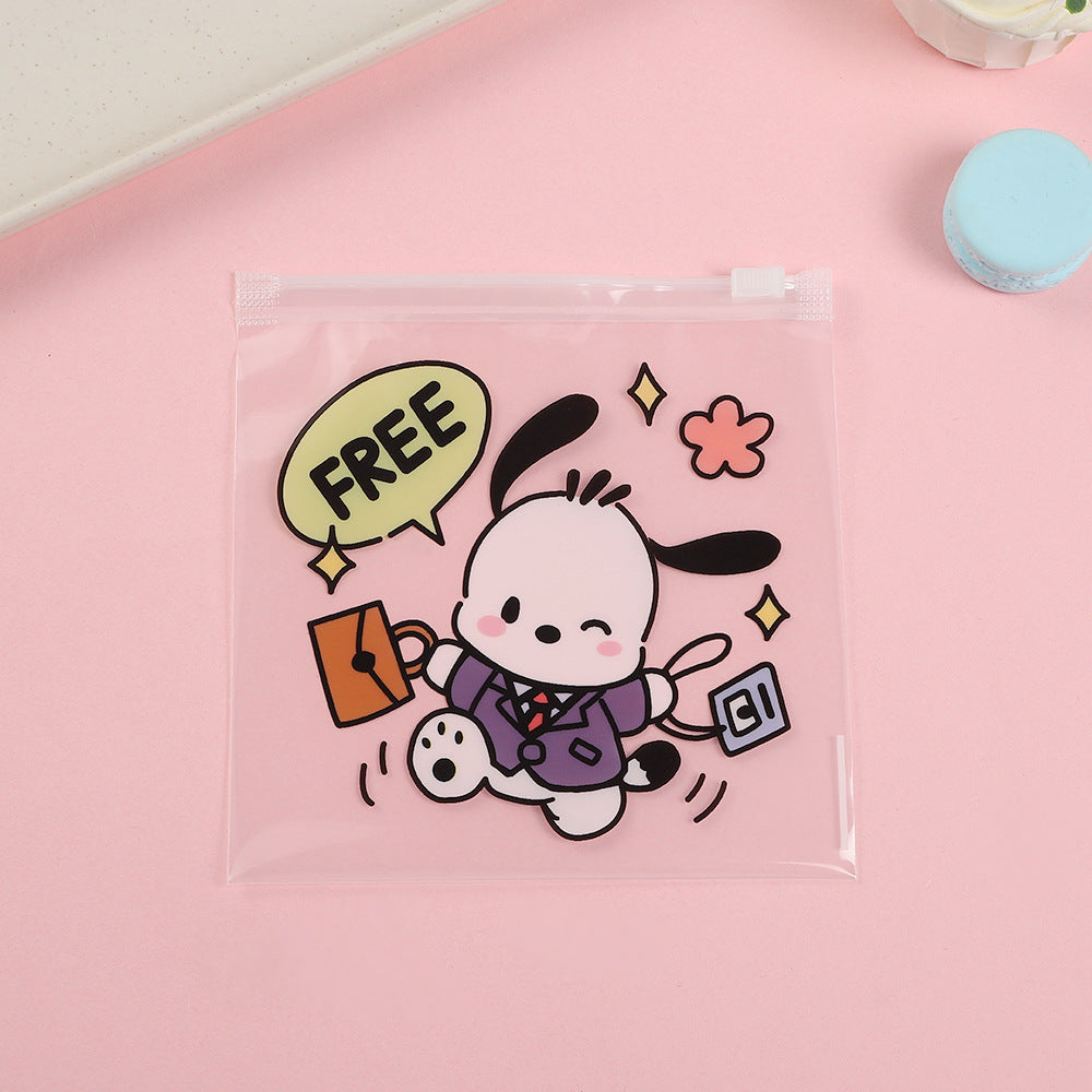 Clear Zip Lock Bags 13.5x13.5cm PE Plastic Sweet Sanrio Print 20pcs 10