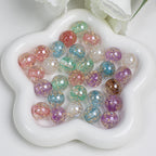Clear Round Acrylic Beads 12mm 16mm Gold Foil Filled 40pcs 2