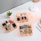 Clear Plastic Storage Organizer Box 3-Layers 18 Compartments 15cm 1pc 3