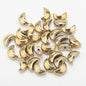 Moon Plated Transparent Crescent Glass Beads 9mm 14mm 30pcs 9