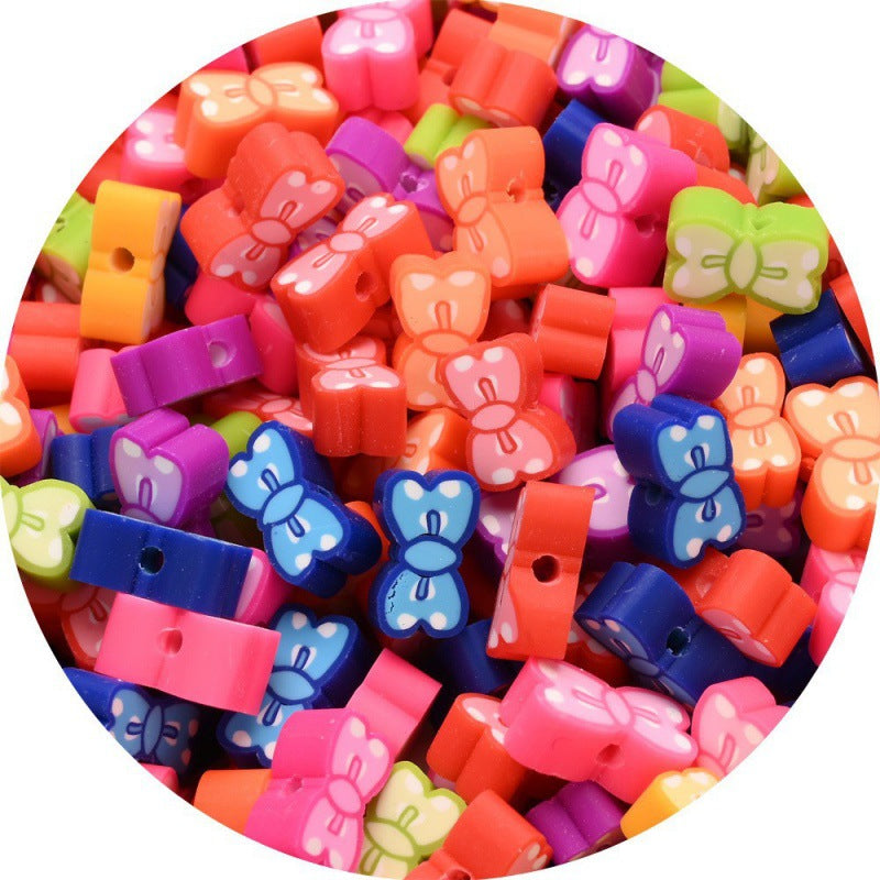 Flat Clay Beads 10mm Color Fruit Cartoon Mixed Design 1000pcs 29