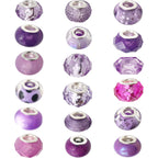 Purple Tone Resin Spacer Beads Mixed Shapes and Finishes 40pcs 5