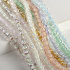 Lampwork Glass Beads Iridescent Silver Foil Filled 10mm 10pcs 2