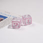 Clear Square Acrylic Beads 14mm Question & Exclamation Mark Pattern 30pcs 8