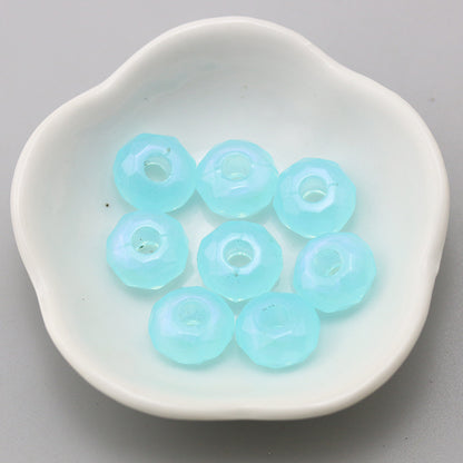Acrylic Faceted Spacer Beads 15mm Large Hole 40pcs 26