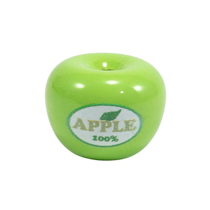 Painted Apple Acrylic Beads 17mm Glossy Mixed Colors 10pcs 10
