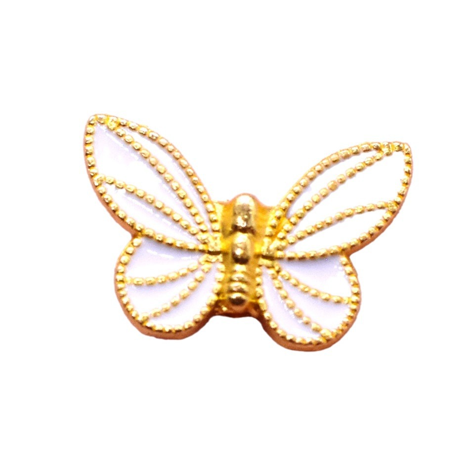Tassel Butterfly Metal Beads 20mm Enamel Painted Zinc Alloy 20pcs 4