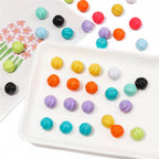 Opaque Pumpkin Acrylic Beads 12mm Colorful Round 40pcs 3