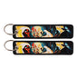 Double Sided Ukiyo Fabric Lanyard Keychain Japanese Motif 2pcs 22