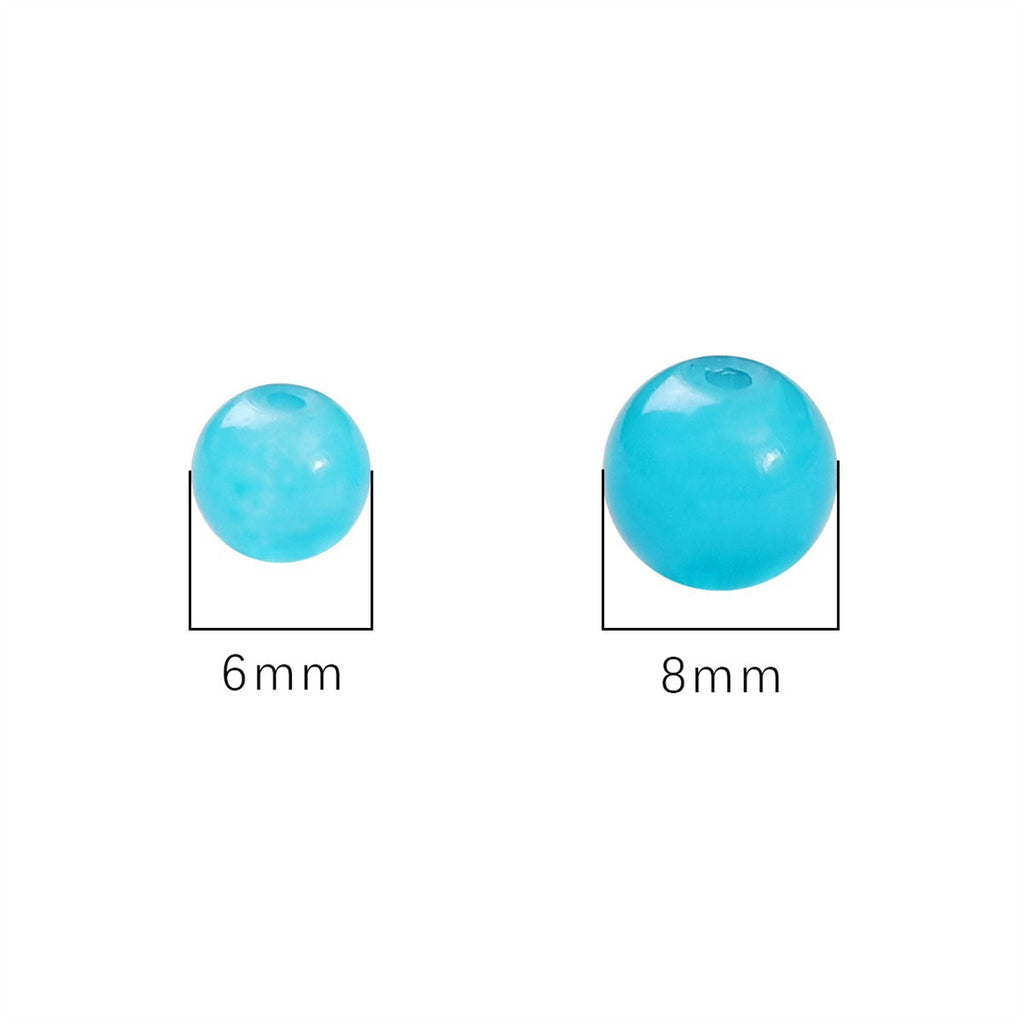 Transparent Round Glass Beads 8mm Vibrant Colors 50pcs 5
