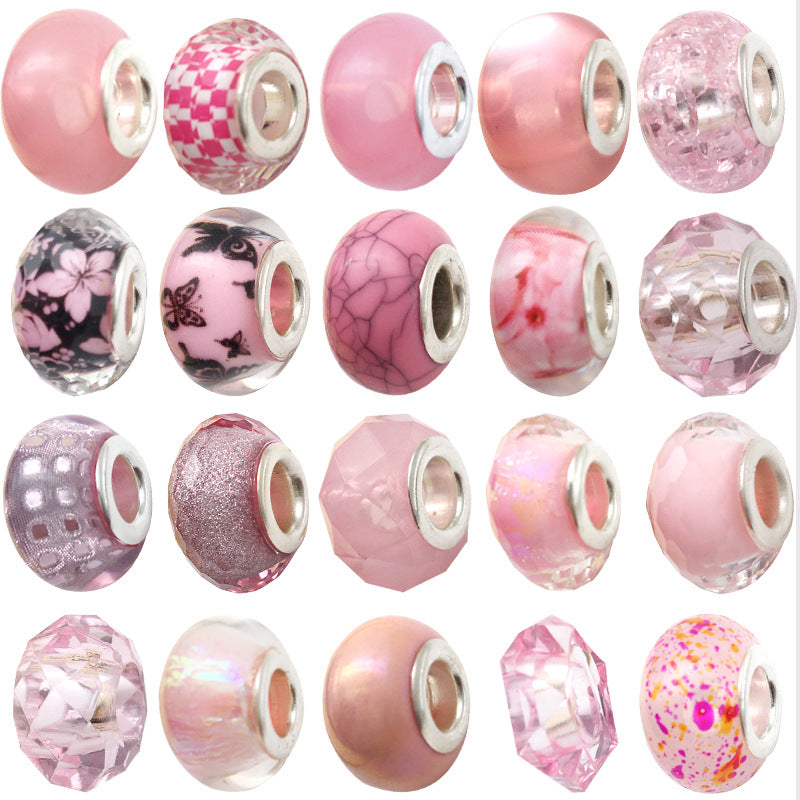 Resin Spacer Beads Pink Tone 40pcs