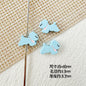 Baking Painted Bow Puppy and Dotted Kitten Metal Beads 15mm 20pcs 8