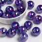 Radiant Glitter Filled Resin Beads 16mm Round Multicolor 10pcs 13