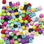Square Acrylic Beads 7mm Large Hole Chunky Mixed Colors 100pcs 4