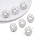 Glossy Fist Acrylic Beads 16mm Pastel Iridescent 16pcs 6