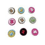 Bell and Bow Metal Beads 13mm Baking Painted Colorful 10pcs 3
