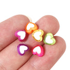 Color Heart Acrylic Beads 8-10mm Mixed Shapes and Colors 100pcs 4