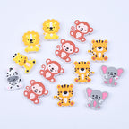Silicone Focal Beads Animal Lion Tiger Smiling Face 20pcs 2