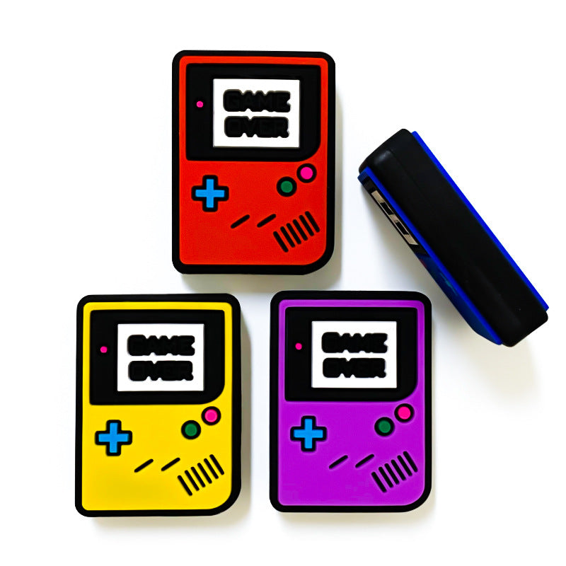 Silicone Focal Beads Nostalgic Handheld Game Console Game Over Text 20pcs 2