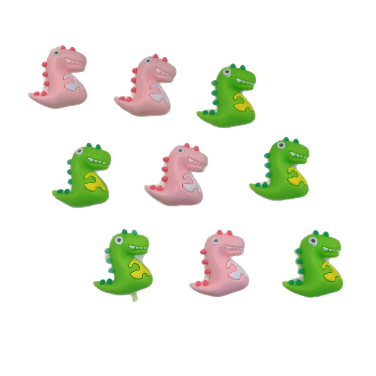 Silicone 3D Focal Beads Dinosaur Holding Puzzle Piece 20pcs 5