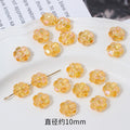 Transparent Faceted Plum Acrylic Beads 10mm Colorful Assorted 50pcs 6