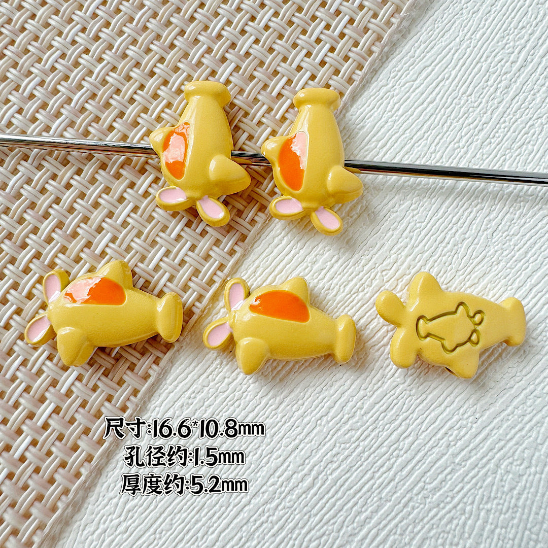 Car and Plane Metal Beads 8mm 16mm Baking Painted Alloy 20pcs 21