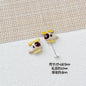 Helicopter and Satellite Metal Beads 17mm Painted Pastel Alloy 10pcs 12