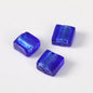 Vintage Transparent Lampwork Square Glass Beads 12mm 20pcs 13