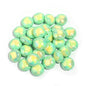 Two-Color Flat Round Bear Printed Acrylic Beads 18mm 10pcs 8