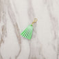 Mini Chunky Tassel Keychain PU Leather with Metal Clasp 8pcs 12