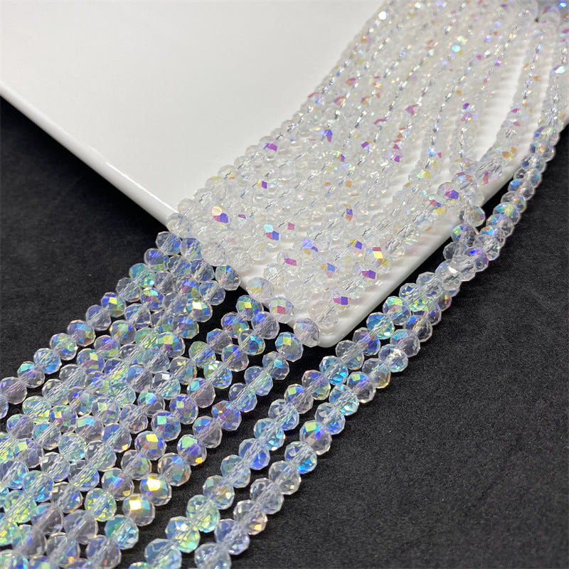 Faceted Transparent Glass Beads 8mm Clear Sparkle 10 Strands 3