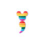 Silicone Focal Beads Butterfly Ribbon Layered Text 20pcs 7