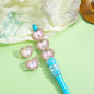 Bow Heart Acrylic Beads 20mm Iridescent Rhinestone Pastel 10pcs