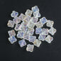 Electroplated Clover Glass Beads 10mm Metallic Colors 30pcs 7