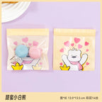 Top Seal Zip Lock Bags 13.5cm Pastel Animal Pattern 10pcs 3
