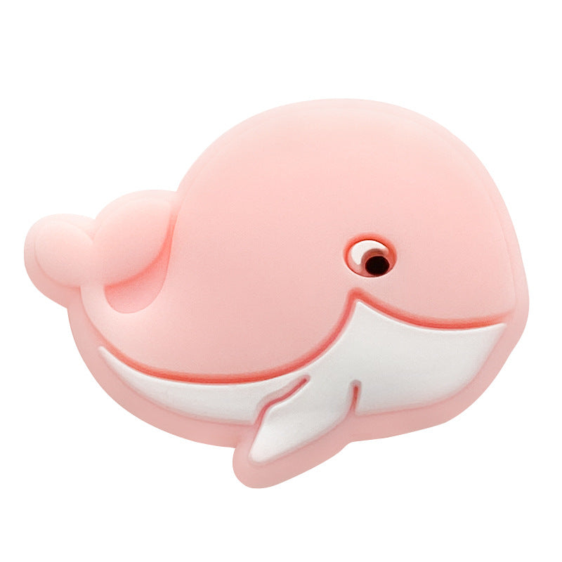 Silicone Focal Beads Whale Side Profile 20pcs 3