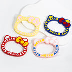 Painted Hello Kitty Acrylic Beads 72mm Colorful Bezel Frame 10pcs 2