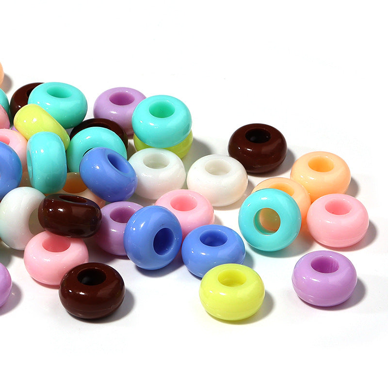 Acrylic Flat Round Spacer Beads 13mm Macaron Colored 680pcs 2