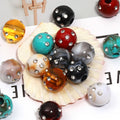 Rhinestone Marble Round Acrylic Beads 16mm Mixed Colors 30pcs