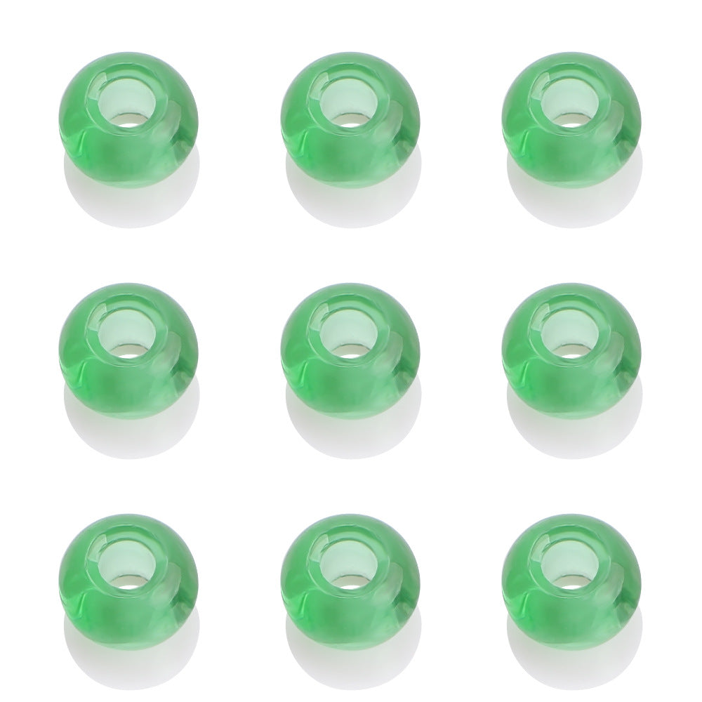 Glass Spacer Beads 14mm Colorful Smooth Large Hole 20pcs 11