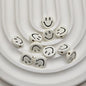Smiling Face Metal Beads 10mm Baking Painted Zinc Alloy 50pcs 9